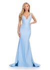 ASHLEYlauren 12030 – Baby Blue Pearl & Crystal Embellished Event Evening Gown | Prom & Pageant