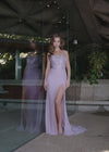 Video - ASHLEYlauren 11691 Spaghetti Strap Gown with Beaded Corset Bustier, Press-On Stone Accents, and Left Leg Slit