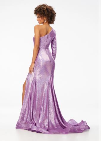 11026 One Shoulder Sequin Gown with Slit