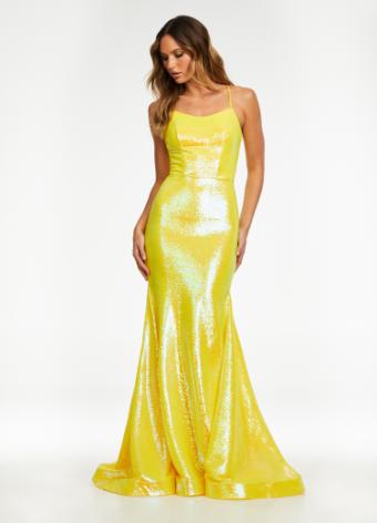 11024 Fully Sequin Gown with Lace Up Back