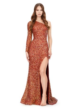 1977 One Sleeve Fully Beaded Gown