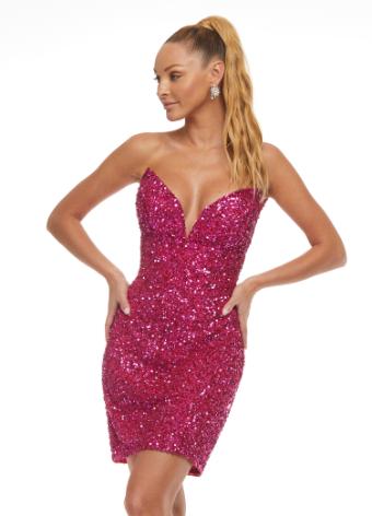 4474 Strapless Cocktail Dress with Built in Corset