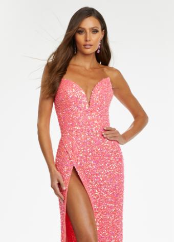 11143 Strapless Sequin Gown with Built in Corset