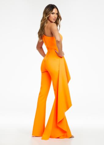 11152 One Shoulder Jumpsuit with Cascading Ruffle Detail