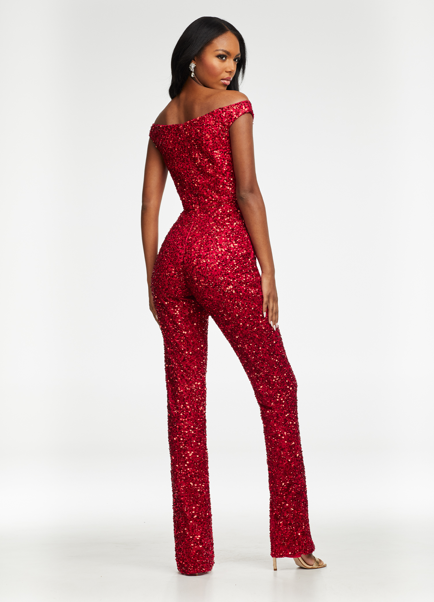 red glitter romper