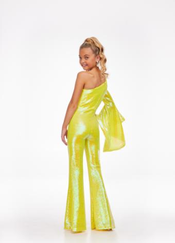 8110 Kids One Shoulder Jumpsuit with Bell Sleeve