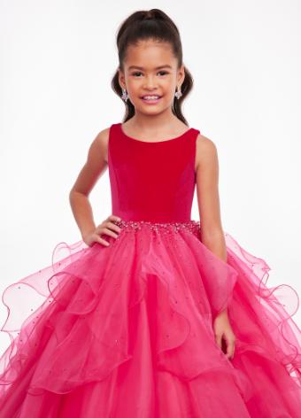 8120 Kids Ball Gown with Velvet Bustier
