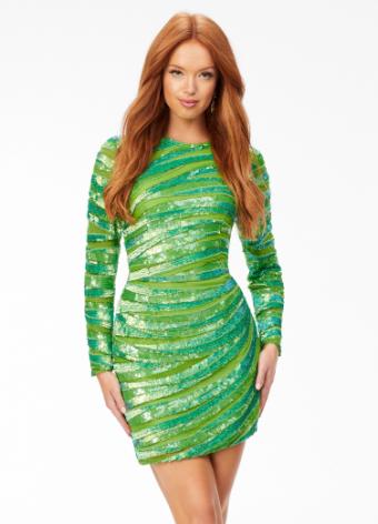 4508 Long Sleeve Fitted Cocktail Dress