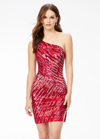4509 One shoulder Fitted Cocktail Dress