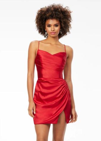 4513 Spaghetti Strap Wrap Skirt Cocktail Dress