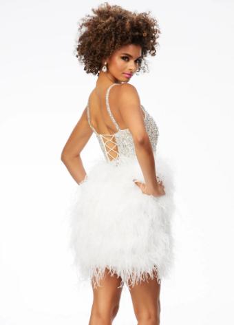 4537 Crystal Encrusted Cocktail Dress with Feather Skirt