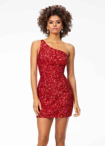 4561 Fitted One Shoulder Cocktail Dress