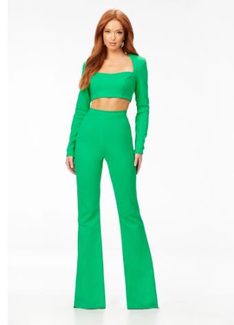 11220 Scuba Two Piece Jumpsuit with Sleeves