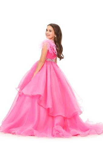 8184 Kids Ball Gown with Feather Details