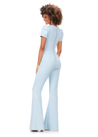 11218 Scuba Jumpsuit with Puff Sleeves