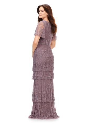 11235 Multi Tiered Sequin Gown with V-Neckline