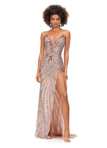 11236 Strapless Gown with Sequin Motif