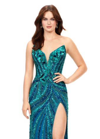 11236 Strapless Gown with Sequin Motif