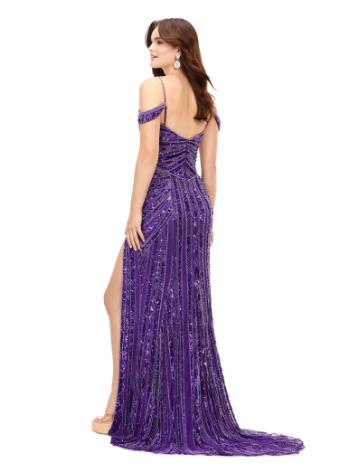 11257 Spaghetti Strap Beaded Gown with Slit