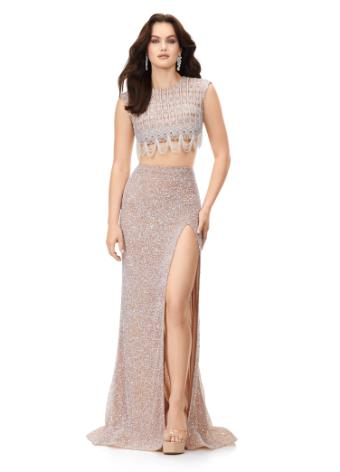 11282 Two Piece Fully Sequin Gown