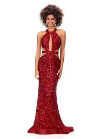 11286 Fully Sequin Dress with Cut Outs