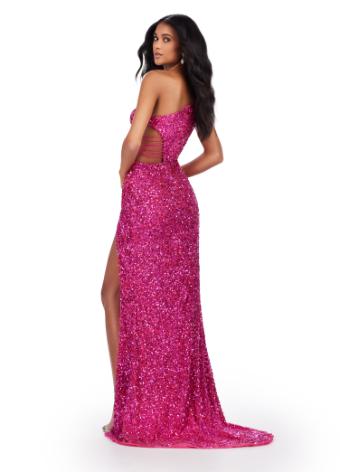 11288 One Shoulder Sequin Dress with Cut Outs