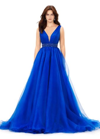 11305 V-Neckline Organza Ball Gown
