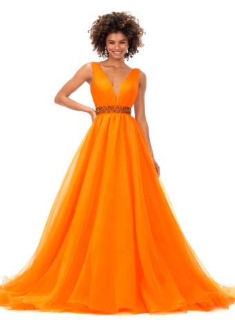 11305 V-Neckline Organza Ball Gown