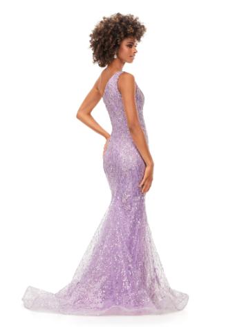 11334 One Shoulder Lace Applique Gown