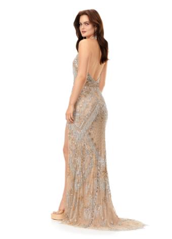 11341 Fully Beaded Halter Top Gown