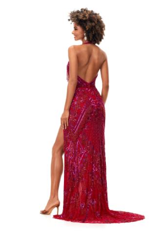 11341 Fully Beaded Halter Top Gown