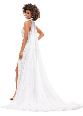 11351 Strapless Fully Beaded Gown with Beaded Choker Chiffon Cape