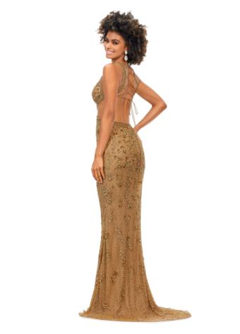11366 Sequin Gown with Cut Outs