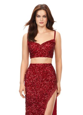 11370 Sequin Two-Piece Dress with Fringe
