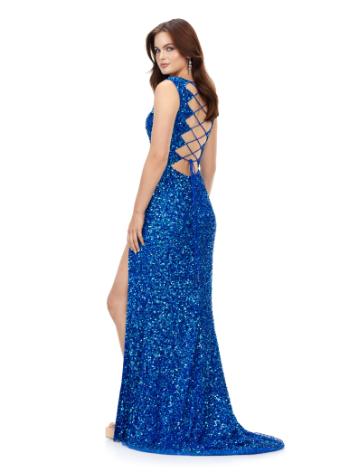 11373 Lace Up Back Fully Beaded Gown