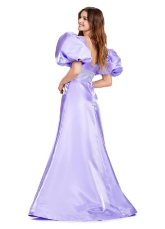 11378 A-Line Gown with Oversized Puff Sleeves