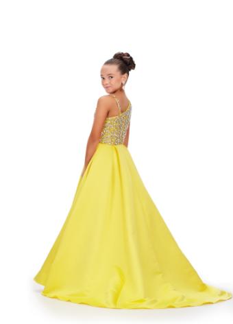8153 Beaded One Shoulder Satin Ball Gown