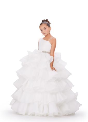8217 One Shoulder Organza Ball Gown