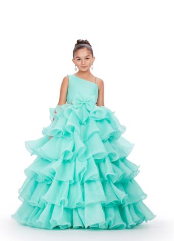8217 One Shoulder Organza Ball Gown