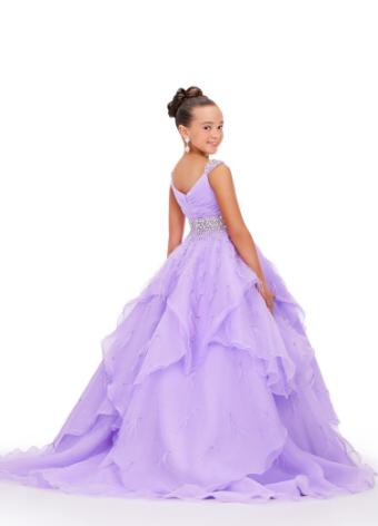 8219 Organza Ball Gown with Feathers