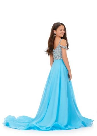 8220 Chiffon Gown with Beaded Bustier
