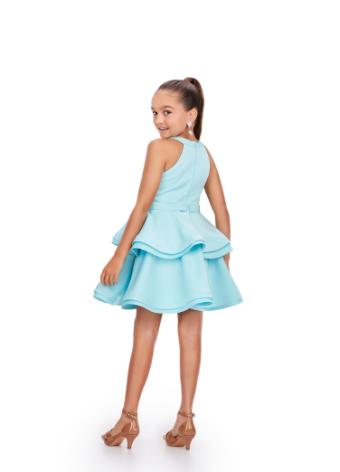 8221 Crepe Cocktail Dress with Ruffle Skirt