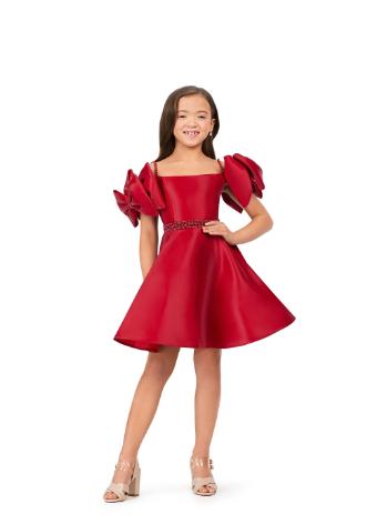 8223 Satin Cocktail Dress with Bows