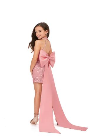 8231 Halter Cocktail Dress with Oversized Bow