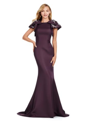11415 Double Faced Satin Gown with Bows