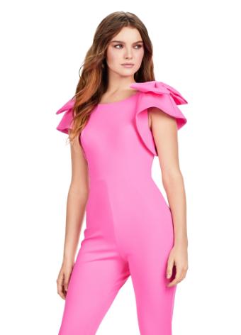 11422 Scuba Jumpsuit with Oversized Bows