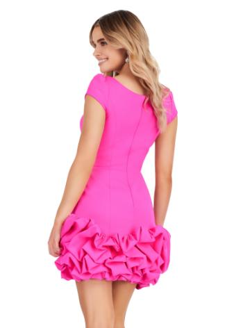 4680 Scuba Cocktail Dress with Rosette Skirt