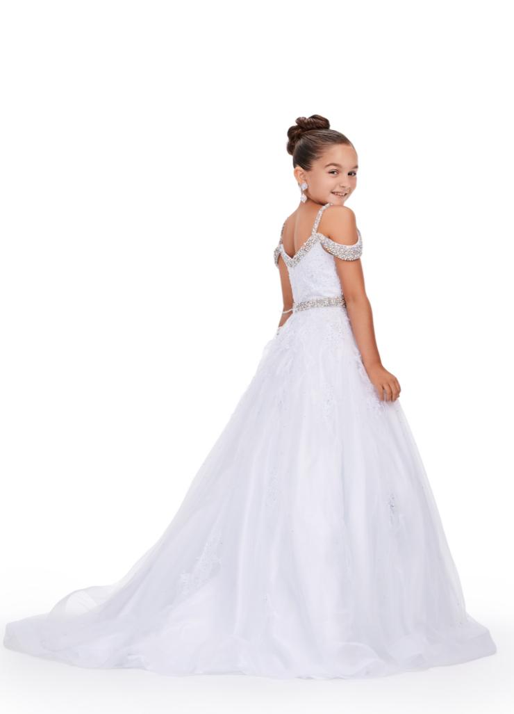 Ashley Lauren 8065 Size 8 Royal Kids Tiered Organza Overskirt Pageant Wear Fun Fashion