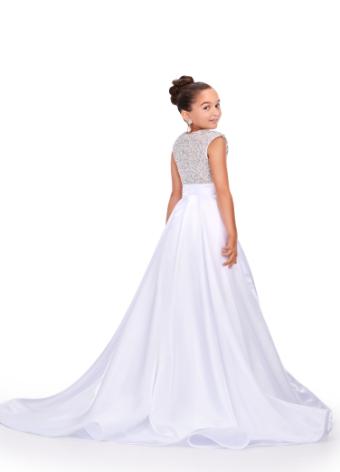 8247 Kids Ball Gown with Fully Beaded Top and Bow Detail
