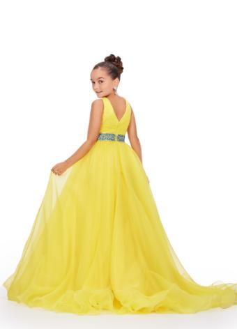 8249 Kids Organza Ball Gown with Beaded Belt